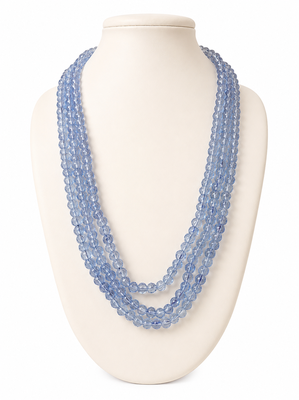 blue color glass beads mala 3