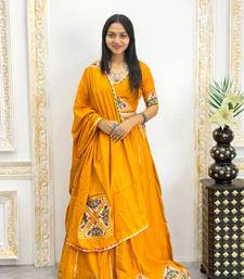 New Designer Patch Work Yellow Color Lehenga Choli With Dupatta Set For Women's