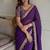 Intriguing blue embroidery cutwork work lace border rangoly silk latest designer traditional saree
