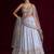 Grey Embroidered Lehenga Choli Set with Net Dupatta
