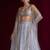 Grey Embroidered Lehenga Choli Set with Net Dupatta