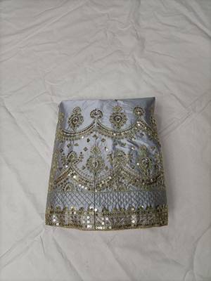 Grey Embroidered Lehenga Choli Set with Net Dupatta 6