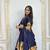 New Fancy Navy Blue Color Patch Work Lehenga Choli With Dupatta Set For Women's