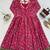 Rani pink cotton anarkali kurti with mirror embroidery