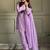Lavender crunchy silk zardosi with lace work kurta patiala set