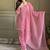 Pink crunchy silk zardosi with lace work kurta patiala set