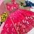 Pink chinon silk sequence embroidered work & digital print kids wedding lehenga choli