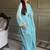 Sky blue crunchy silk zardosi with lace work kurta patiala set