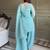 Sky blue crunchy silk zardosi with lace work kurta patiala set