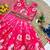 Pink chinon silk sequence embroidered work & digital print kids wedding lehenga choli