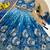Blue chinon silk sequence embroidered work & digital print kids wedding lehenga choli