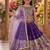 Purple silk blend sequence embroidered work & digital print kids wedding lehenga choli
