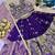 Purple silk blend sequence embroidered work & digital print kids wedding lehenga choli