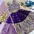 Purple silk blend sequence embroidered work & digital print kids wedding lehenga choli