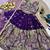 Purple silk blend sequence embroidered work & digital print kids wedding lehenga choli