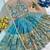 Firozi silk blend sequence embroidered work & digital print kids wedding lehenga choli