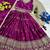 Magenta chinon silk sequence embroidered & zari booti work lehenga choli for kids