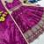 Magenta chinon silk sequence embroidered & zari booti work lehenga choli for kids