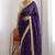 Women's satin silk saree with elegant lace border party wear designer saree