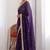 Women's satin silk saree with elegant lace border party wear designer saree