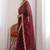 Women's satin silk saree with elegant lace border party wear designer saree