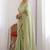 Women's satin silk saree with elegant lace border party wear designer saree