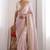 Women's satin silk saree with elegant lace border party wear designer saree