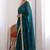 Women's satin silk saree with elegant lace border party wear designer saree