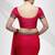 Fuchsia faux georgette saree with crystal stone elegance with unstitched blouse