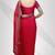 Fuchsia faux georgette saree with crystal stone elegance with unstitched blouse