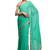 Green georgette saree with gold stone boti work with unstitched blouse