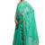 Green georgette saree with gold stone boti work with unstitched blouse