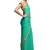 Green georgette saree with gold stone boti work with unstitched blouse