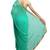 Green georgette saree with gold stone boti work with unstitched blouse