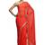 Red georgette saree with gold stone boti work with unstitched blouse
