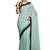 Grace in sea green  georgette saree with sequin lace border with unstitched blouse