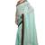 Grace in sea green  georgette saree with sequin lace border with unstitched blouse