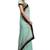Grace in sea green  georgette saree with sequin lace border with unstitched blouse