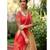 Peach Silk Zari Lehenga with Red Color Banarasi Silk Dupatta
