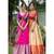 Pink Silk Zari Lehenga with Purple Banarasi Silk Dupatta
