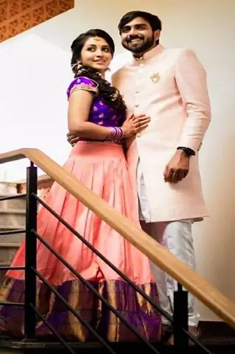Peach Silk Zari Lehenga with Banarasi Silk Dupatta