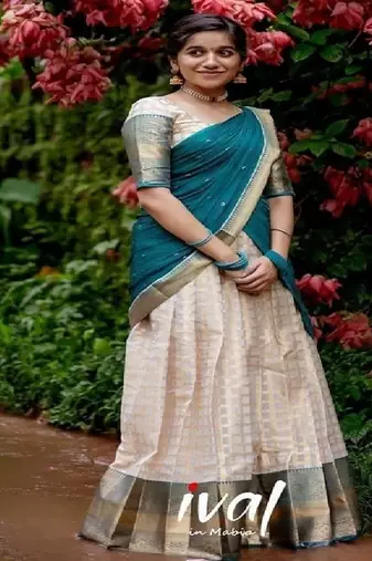Silk Zari Lehenga with Blue Banarasi Silk Dupatta