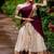 Silk Zari Lehenga with Wine Banarasi Silk Dupatta