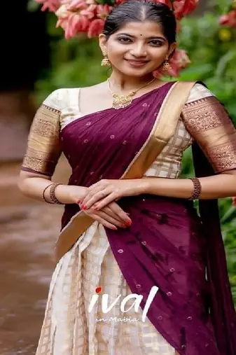 Silk Zari Lehenga with Wine Banarasi Silk Dupatta