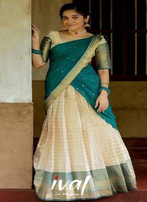 Silk Zari Lehenga with Red Banarasi Silk Dupatta 1