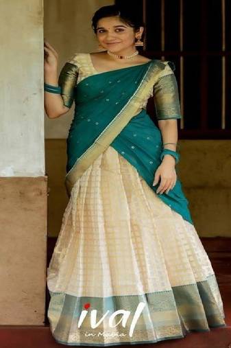 Silk Zari Lehenga with Red Banarasi Silk Dupatta