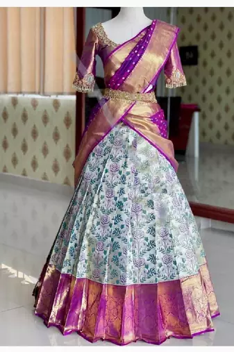 Blue Silk Zari Lehenga with Banarasi Silk Dupatta