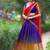 Purple Silk Zari Lehenga with Red Banarasi Silk Dupatta