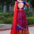 Purple Silk Zari Lehenga with Red Banarasi Silk Dupatta