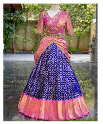 Purple Silk Zari Lehenga with Banarasi Silk Dupatta 1